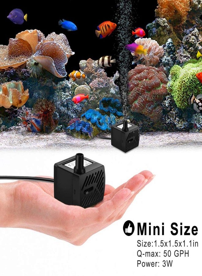 PULACO 50GPH 3W Mini Submersible Water Pump for Aquariums, Fish Tank, Pond, Fountain, Hydroponics - Image 4